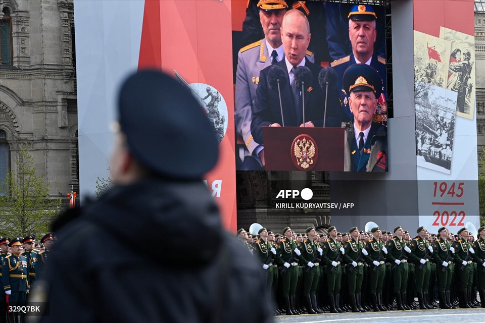 Tổng thống Vladimir Putin phát biểu khai mạc. Ảnh: AFP