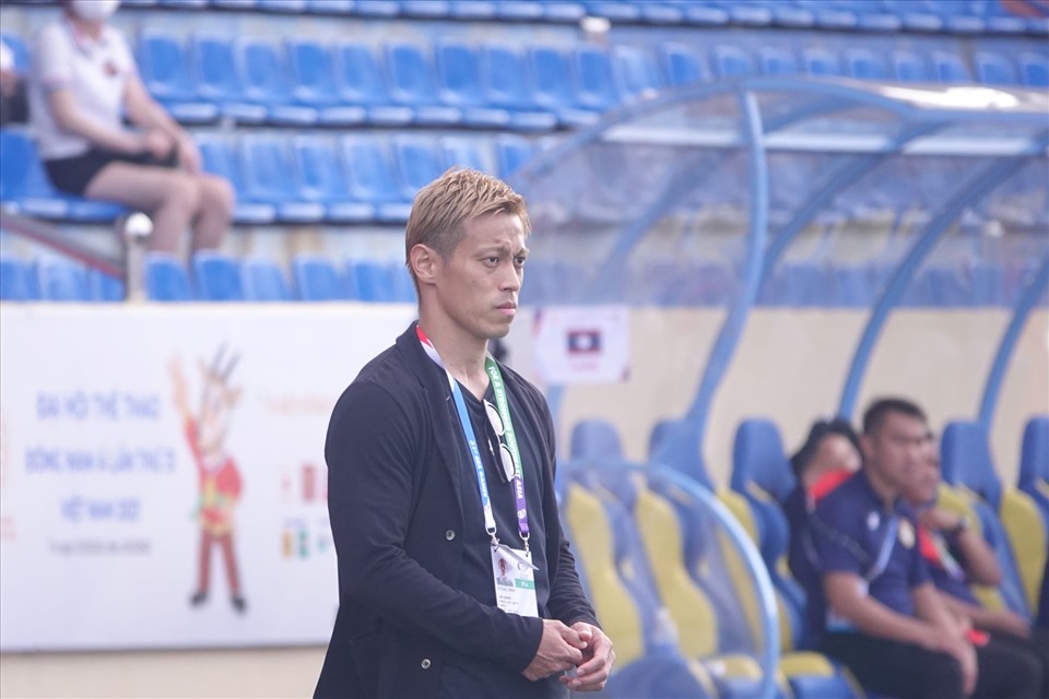 Huấn luyện viên Keisuke Honda ra mắt đầy ấn tượng tại SEA Games 31. Ảnh: Đăng Văn