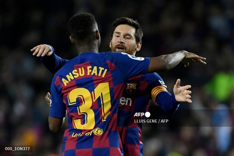 Ansu Fati từng được Messi nâng đỡ rất nhiều. Ảnh: AFP