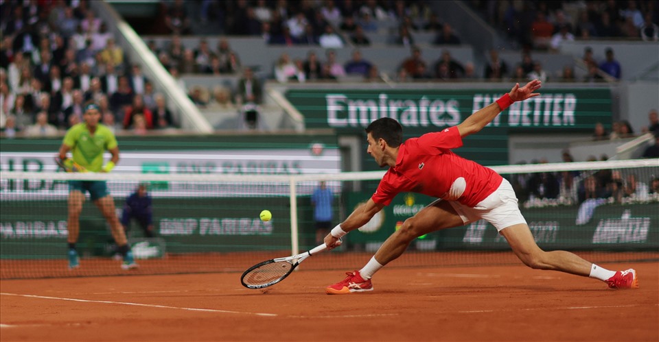 Novak Djokovic cũng thể hiện được tinh thần và ý chí chiến đấu nhưng là chưa đủ trước Nadal. Ảnh: ATP