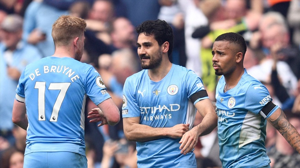 Sức mạnh của Man City đến từ tập thể đồng đều, chứ không dựa vào những cá nhân nổi trội. Ảnh: AFP.