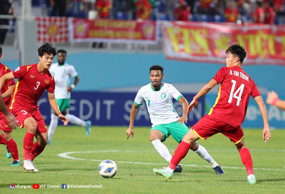 U23 Việt Nam dừng chân ở tứ kết U23 Châu Á 2022 sau trận thua 0-2 trước U23 Saudi Arabia. Ảnh: VFF