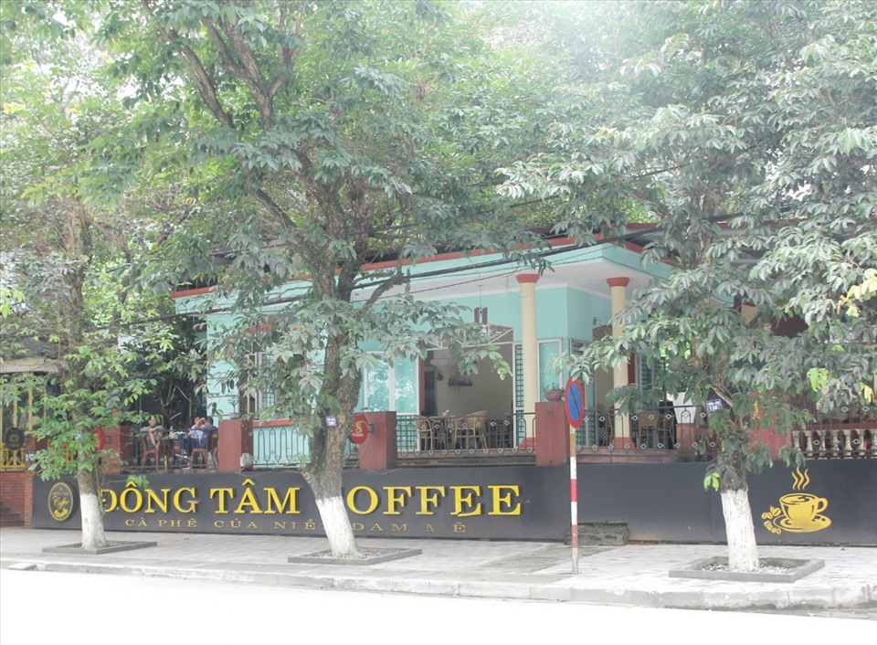 Quán cà phê Đồng Tâm, nơi diễn ra cuộc gặp giữa ông Hùng và 2 người của công ty Tuyên Huy.