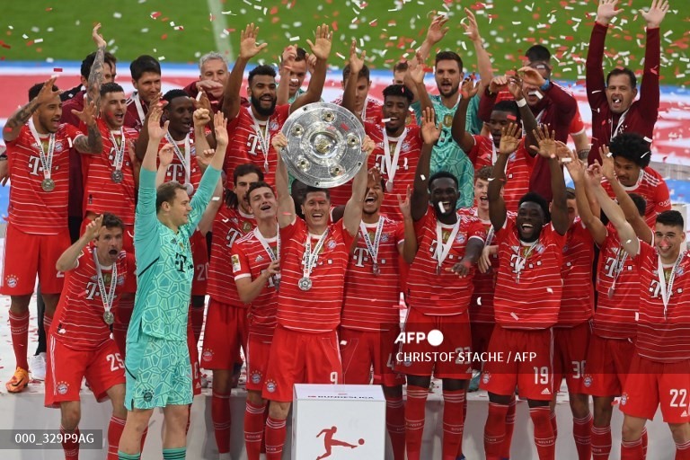 Bayern Munich có 8 năm liên tiếp vô địch Bundes Liga. Ảnh: AFP