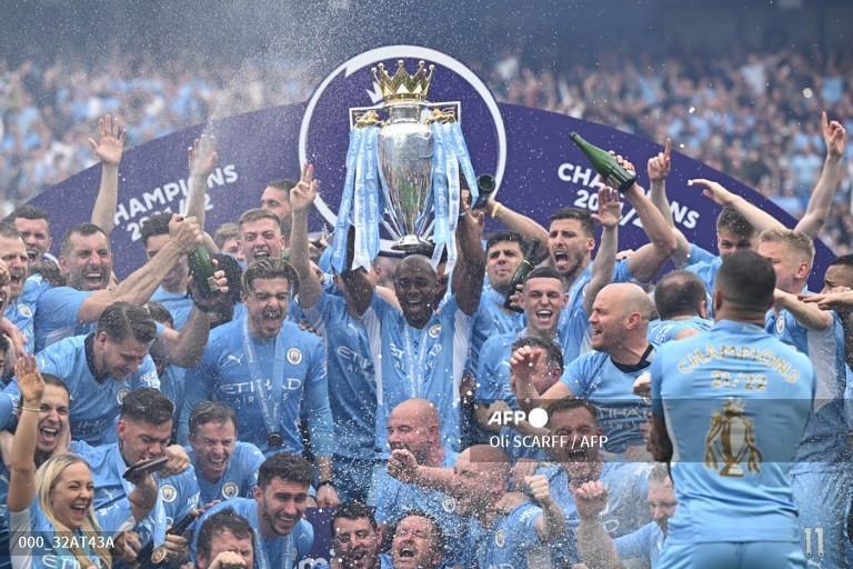 Man City đã đăng quang 4 trong 5 mùa giải gần nhất tại Premier League.  Ảnh: AFP