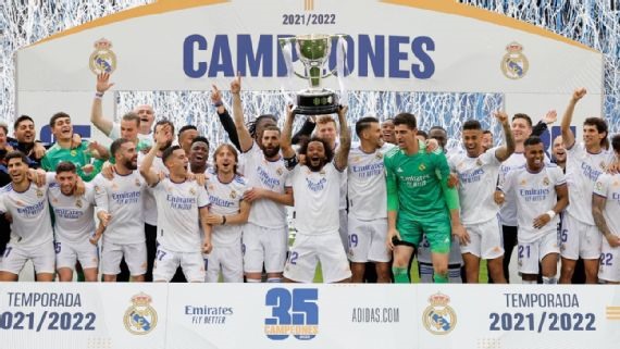 Real Madrid là đội vô địch La Liga mùa giải 2021-22.  Ảnh: AFP