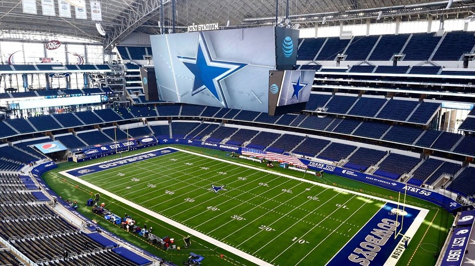 Sân AT&T ở Dallas có thể chào đón 80.000 cổ động viên đến theo dõi các trận đấu.