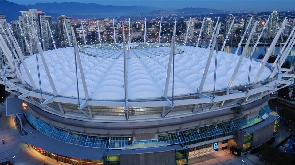 Sân BC Place ở Vancouver (Canada) có sức chứa 54.500 chỗ ngồi.