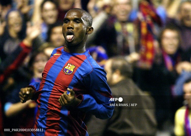 Eto'o từng có thời gian thi đấu thành công trong màu áo Barcelona. Ảnh: AFP
