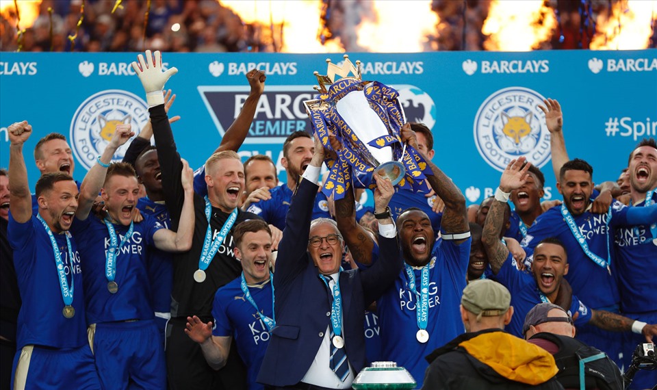 Chức vô địch không tưởng của Leicester mùa 2015-16. Ảnh: Premier League