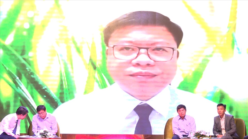 Ông Nguyễn Quốc Toản - Cục trưởng Cục Chế biến & Phát triển TTNS tham gia hội thảo qua kênh trực tuyến