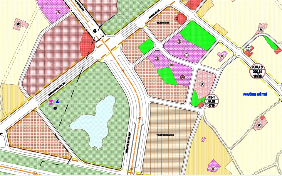 Khu vực ngã tư Lê Quang Đạo - Châu Quang Liêm tập trung dày đặc các ô đất lớn được quy hoạch làm nhà ở, văn phòng cho thuê, khách sạn, siêu thị, trung tâm thương mại... Ảnh: PK
