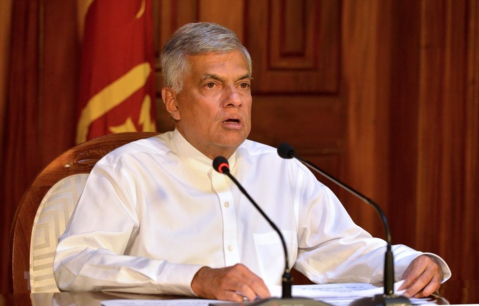Thủ tướng Sri Lanka Ranil Wickremesinghe. Ảnh: AFP