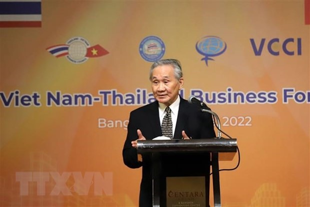 Phó Thủ tướng kiêm Bộ trưởng Ngoại giao Thái Lan Don Pramudwinai phát biểu tại Diễn đàn. Ảnh: TTXVN