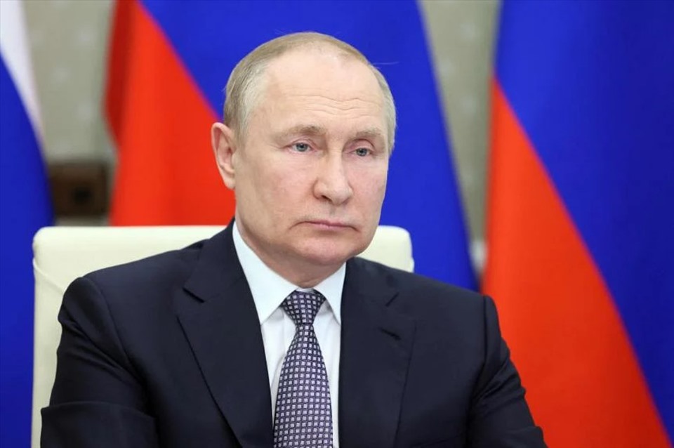 Tổng thống Putin phát biểu tại hội nghị thượng đỉnh trực tuyến “BRICS Plus” ngày 24.6. Ảnh: AFP