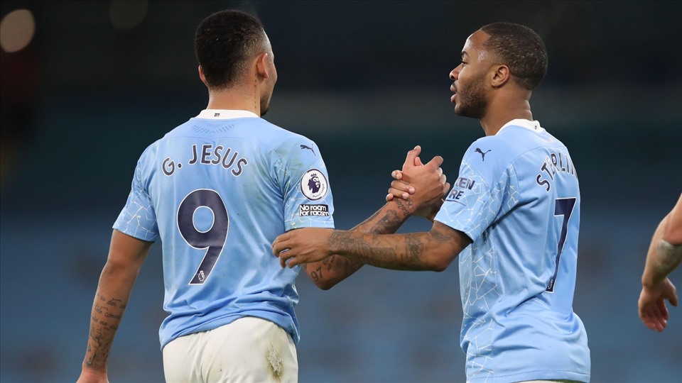 Sterling và Jesus sẽ cùng chào tạm biệt Man City. Ảnh: AFP