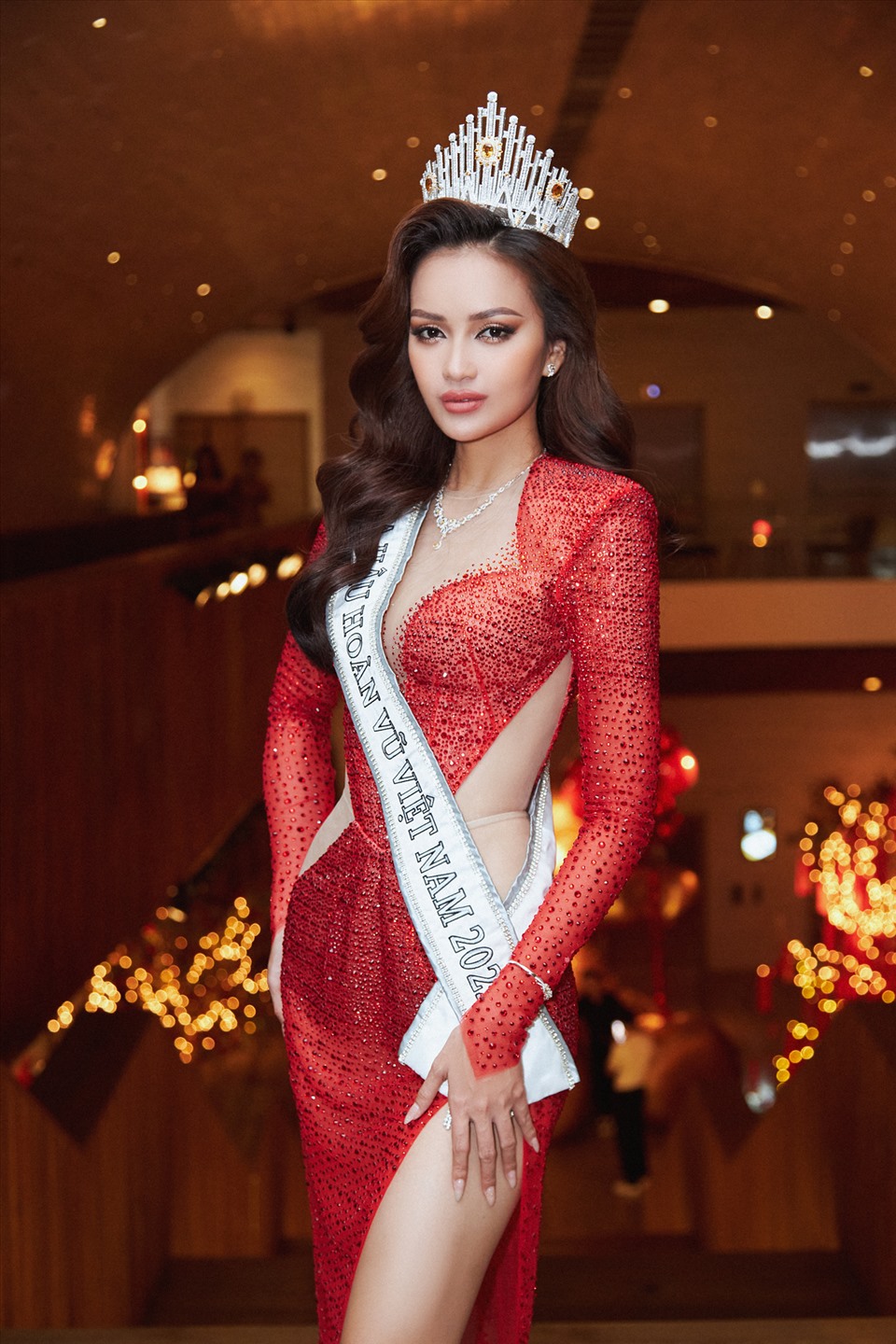 Với kinh nghiệm chinh chiến các cuộc thi nhan sắc trước đó, Ngọc Châu đã sẵn sàng lên đường tham dự Miss Universe - Hoa hậu Hoàn vũ Thế giới 2022. Ảnh: MUV