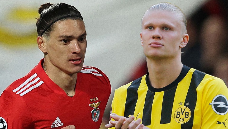 Haaland và Nunez cần duy trì được phong độ trong màu áo Dortmund và Benfica. Ảnh: The Mirror.