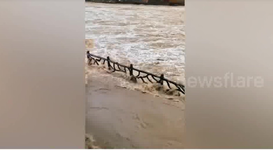 Some pictures of floods at Fenghuang Ancient Town in China.  Newsflare screenshot