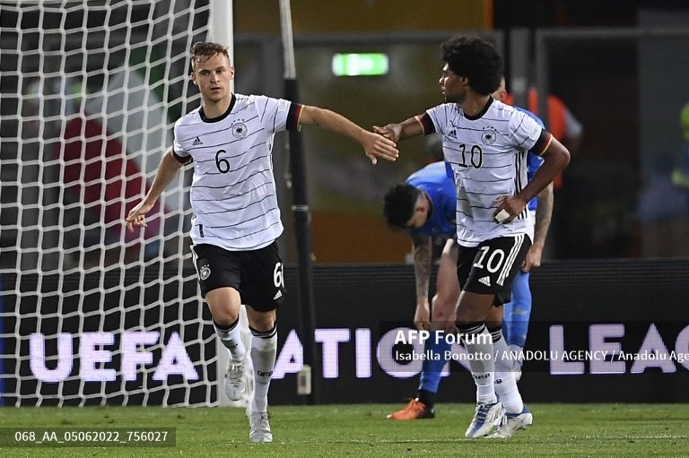Kimmich gỡ hòa cho tuyển Đức.  Ảnh: AFP