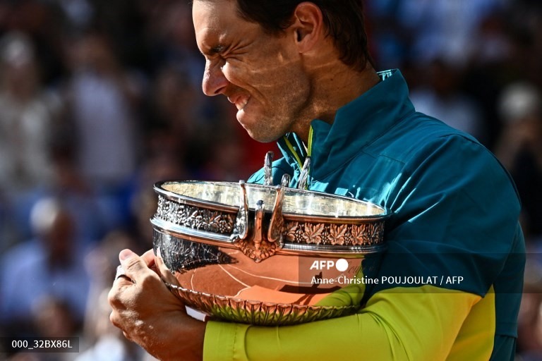 Rafael Nadal và những khoảnh khắc chiến thắng. Ảnh: AFP