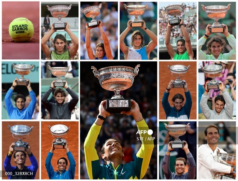 Lần thứ 14 Rafael Nadal vô địch tại Paris và lập một loạt kỷ lục. Ảnh: AFP