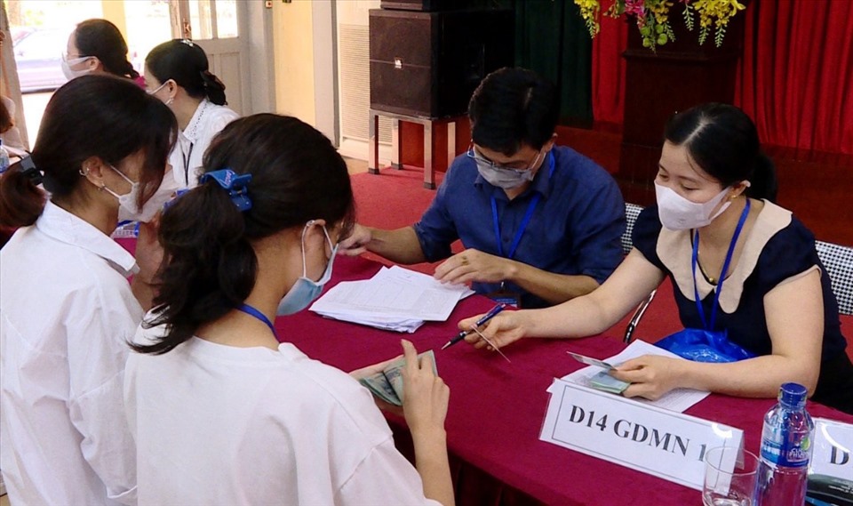 Trường Đại học Hoa Lư, Ninh Bình có 354 sinh viên sư phạm được nhân tiền hỗ trợ chi phí sinh hoạt theo Nghị định 116 của Chính phủ. Ảnh: NT