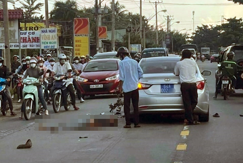 Hiện trường vụ tai nạn.