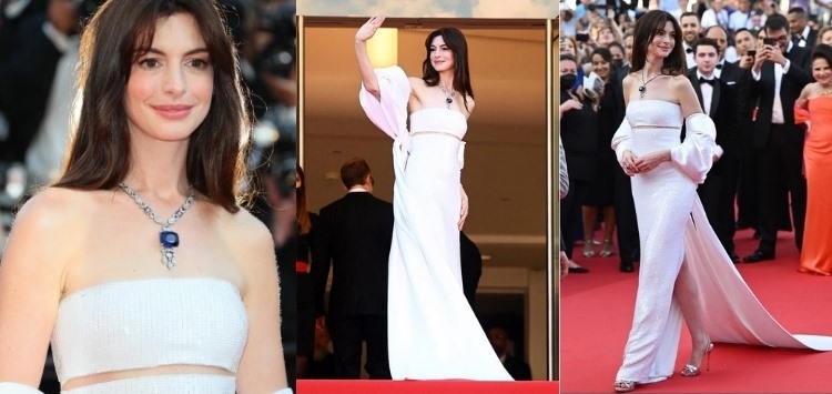 Anne vừa có màn xuất hiện ấn tượng tại thảm đỏ Liên hoan phim Cannes 2022. Ảnh: AP