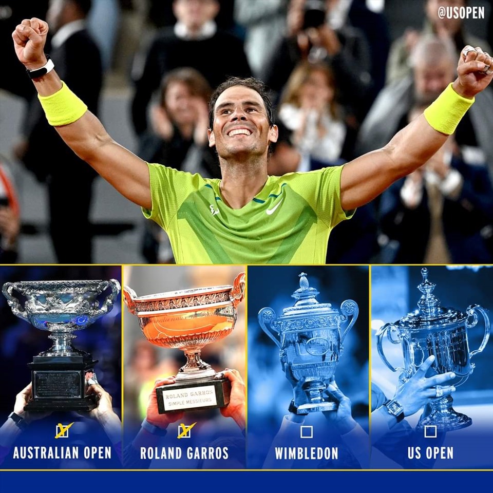2 Grand Slam trong năm nay đã thuộc về Rafael Nadal, còn lại Wimbledo và US Open là cơ hội để Novak Djokovic đuổi theo. Ảnh: US Open