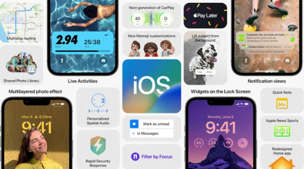 iOS 16 chỉ tương thích với các dòng điện thoại đời 2017 trở lên. Ảnh: Apple