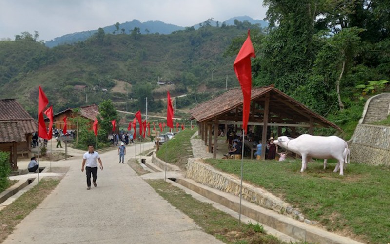 Một góc điểm du lịch cộng đồng xóm Hoài Khao, xã Quang Thành, huyện Nguyên Bình.