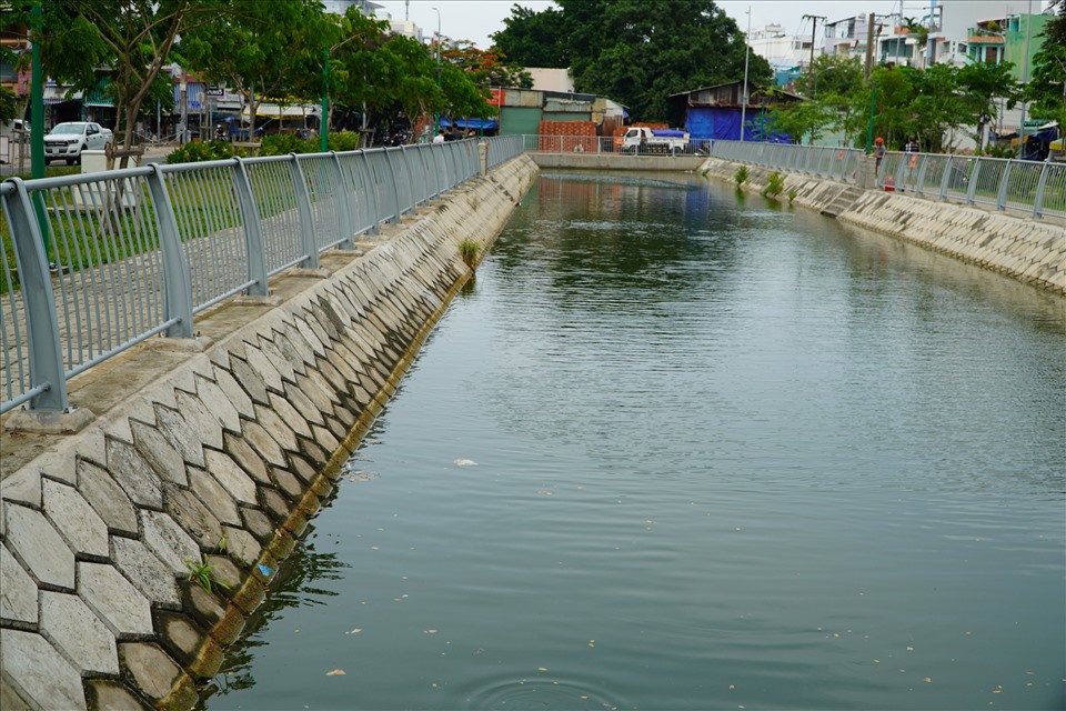 Đoạn kênh Hàng Bàng sau khi hoàn thành.