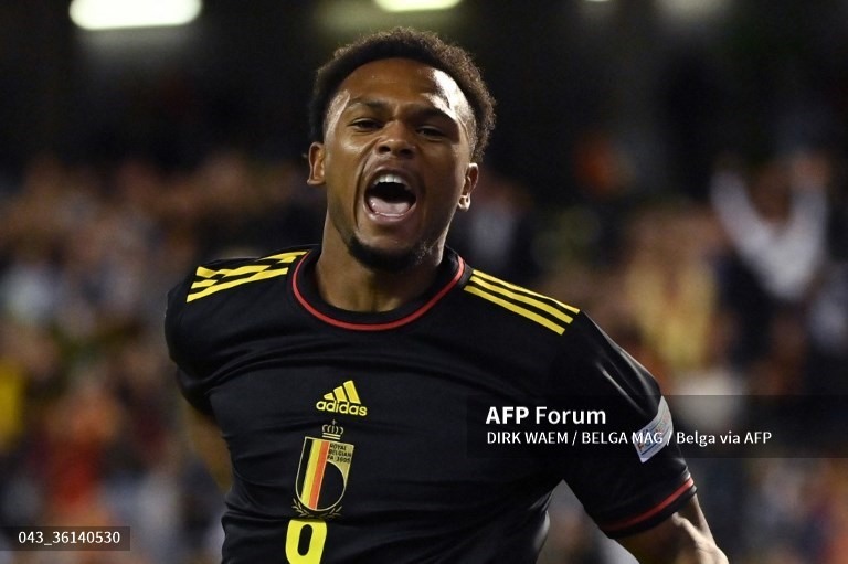 Openda ấn định chiến thắng cho Bỉ.  Ảnh: AFP