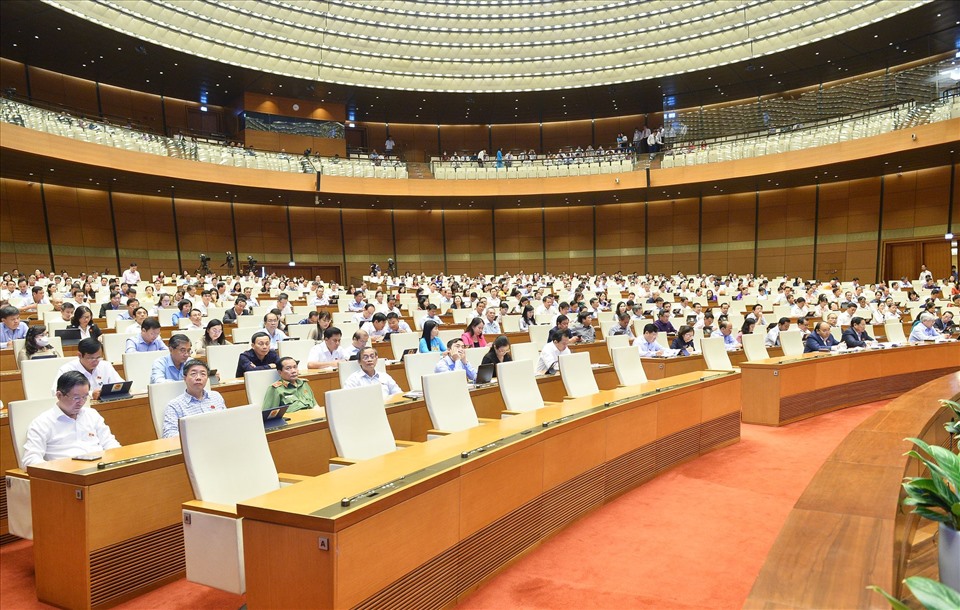 Các đại biểu Quốc hội tại hội trường.