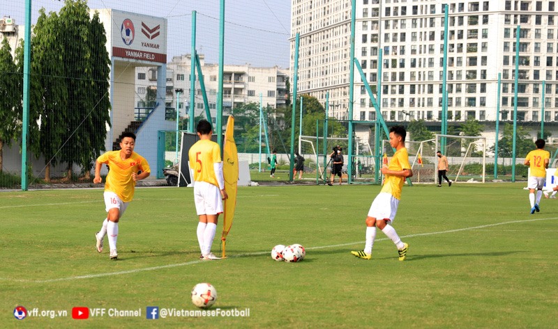 U19 Việt Nam nỗ lực tập luyện hướng đến giải đấu quan trọng. Ảnh: VFF