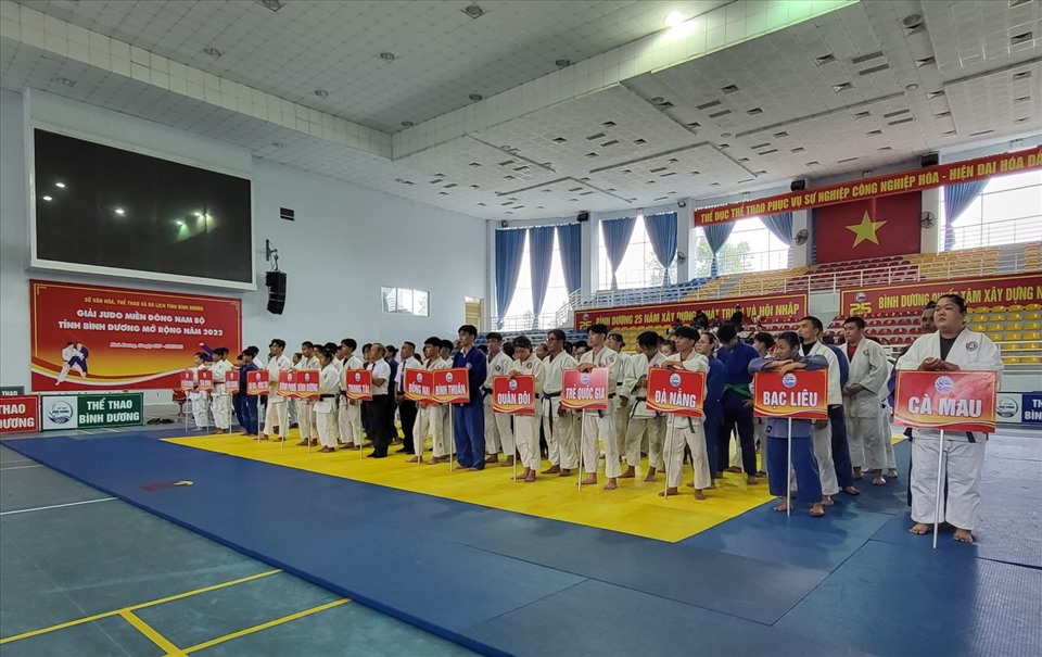 129 vận động viên tranh tài tại giải Judo miền Đông Nam Bộ mở rộng 2022. Ảnh: H.A