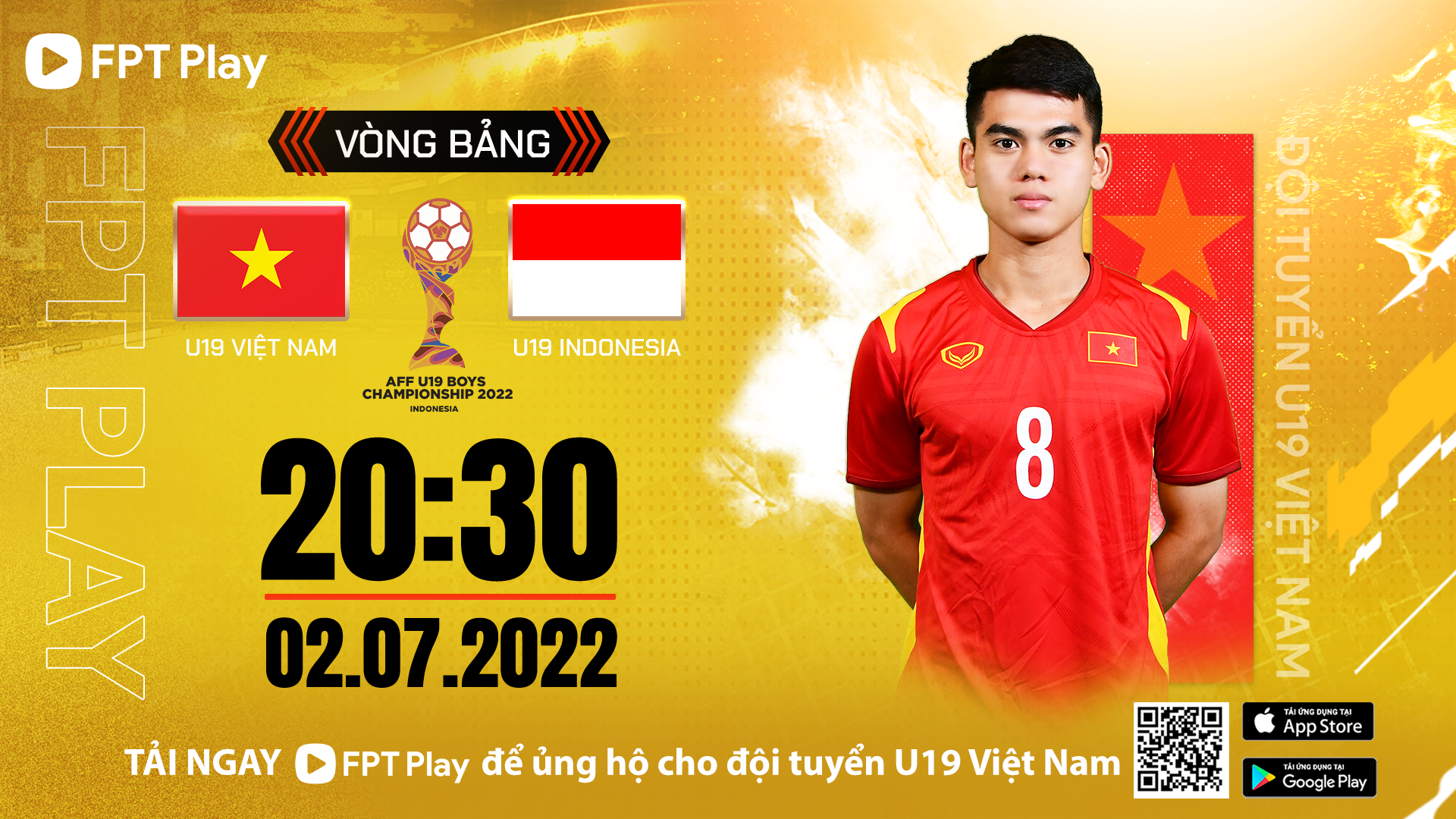 U19 เวียดนามจะพบกับ U19 อินโดนีเซียในวันที่ 2 กรกฎาคม  ภาพถ่าย: “FPT .”