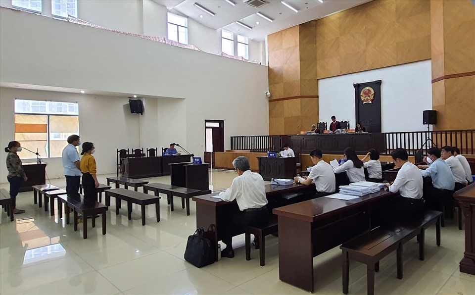 Toàn cảnh phiên phúc thẩm vụ án sai phạm về đấu thầu, mở tại TAND Cấp cao tại Hà Nội sáng 11.7. Ảnh: V.D