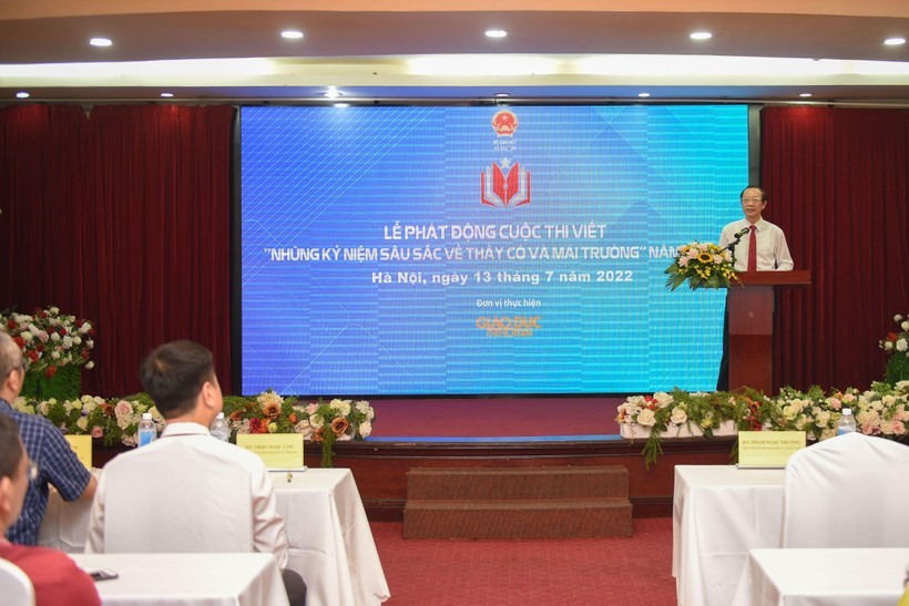 Thứ trưởng Phạm Ngọc Thưởng phát biểu tại lễ phát động Cuộc thi.