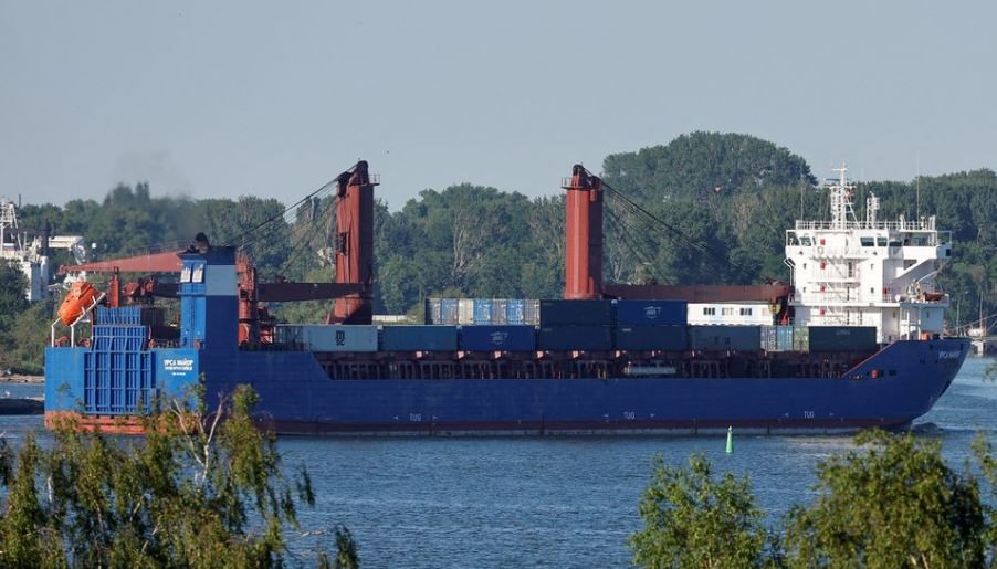 Phà Ursa Major hoạt động trên tuyến đến Kaliningrad của Nga. Ảnh chụp màn hình