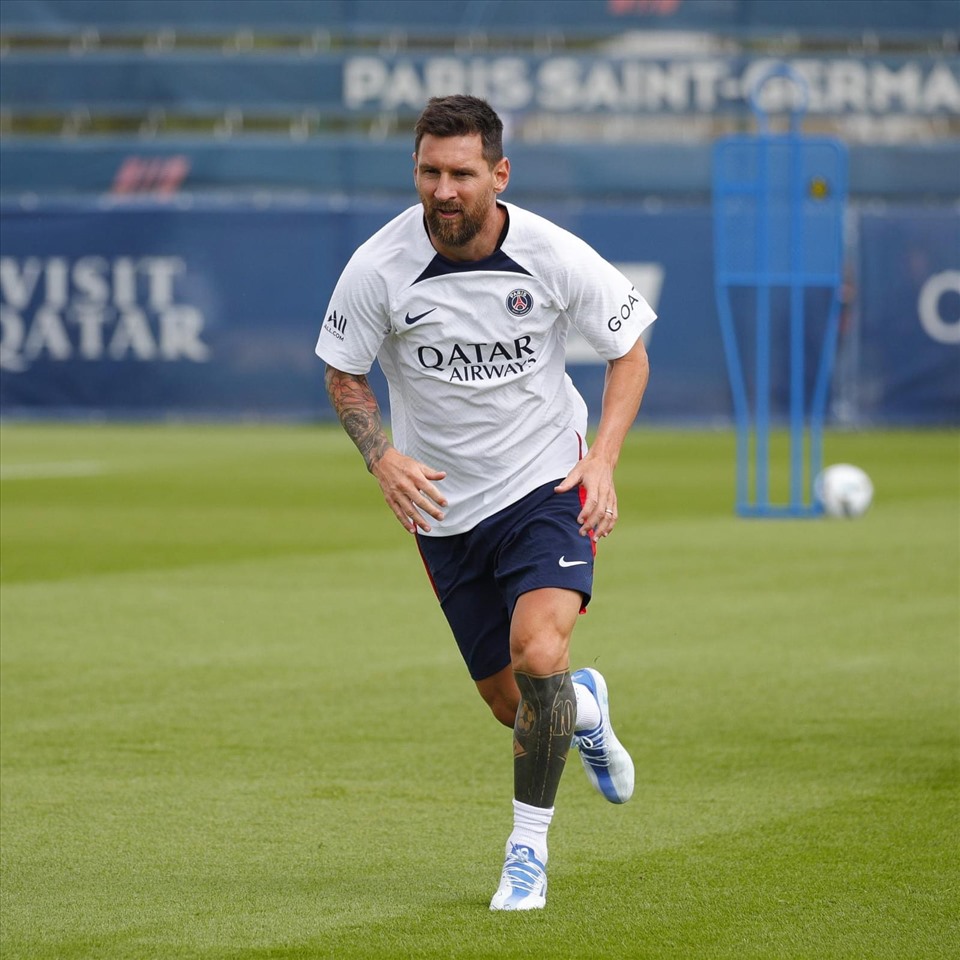 Messi đã trở lại tập luyện cùng PSG.  Ảnh: AFP