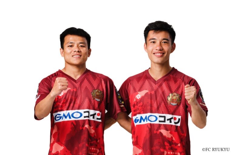 Phạm Văn Luân và Vũ Hồng Quân đang được đội Sài Gòn cho FC Ryukyu mượn. Ảnh: FC Ryukyu
