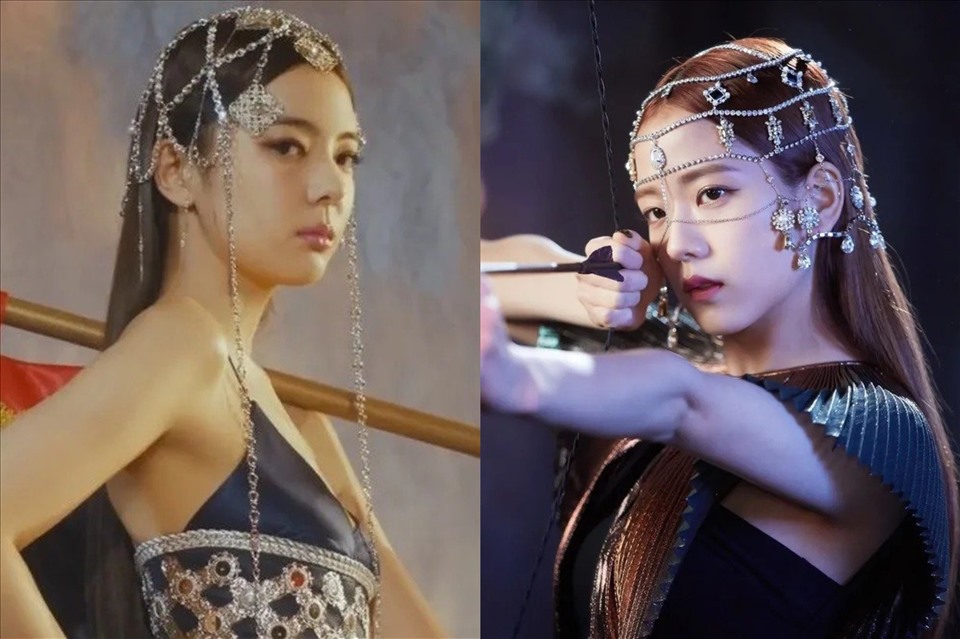 Tạo hình “nữ thần Hy Lạp” trong MV “Kill This Love” từng của Jisoo nay đã được Lia tái hiện lại trong lần trở lại sắp tới của nhóm ITZY. Ảnh: Chụp màn hình