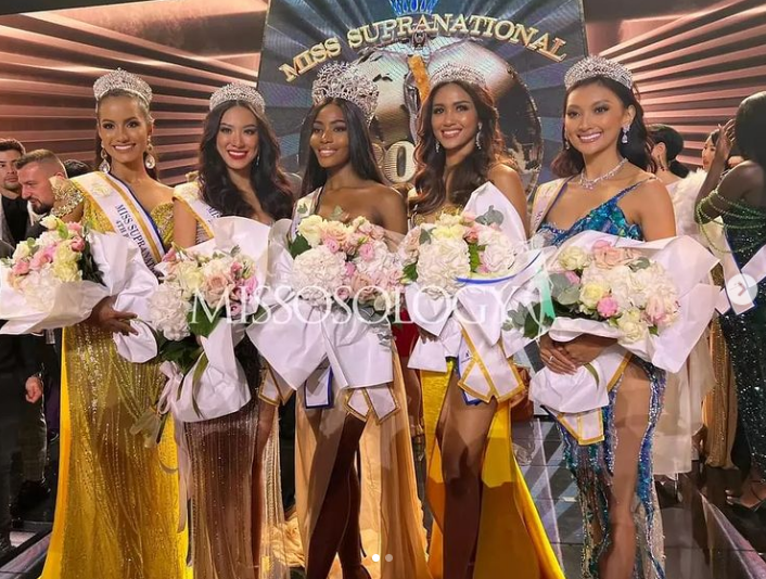 Top 5 Miss Supranational 2022 ในคืนสุดท้ายเกิดขึ้นเมื่อเช้านี้  ภาพถ่าย: “Missology”
