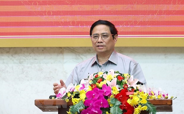 Thủ tướng Chính phủ Phạm Minh Chính phát biểu. (Ảnh: Dương Giang/TTXVN)