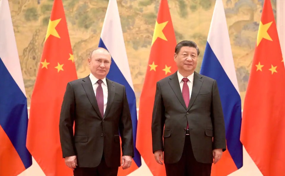 Tổng thống Nga Vladimir Putin và Chủ tịch Trung Quốc Tập Cận Bình. Ảnh: AFP