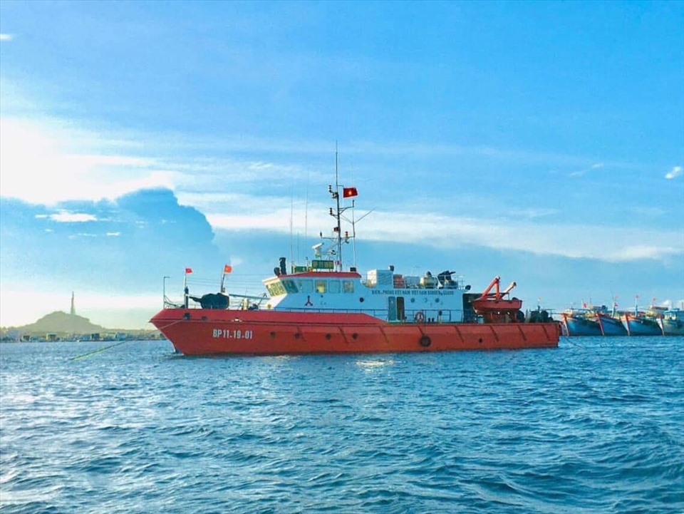 Tàu cứu hộ CN09 của BĐPB. Ảnh: PCTT&TKCN tỉnh Bình Thuận