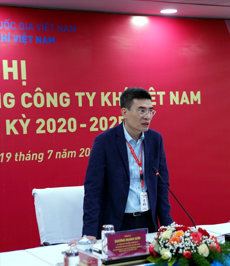 Đồng chí Dương Mạnh Sơn, ủy viên Ban Thường vụ Đảng ủy Petrovietnam, Bí thư Đảng ủy, Chủ tịch HĐQT PV GAS trủ chì Hội nghị BCH Đảng bộ lần thứ XII - nhiệm kỳ 2020 – 2025.