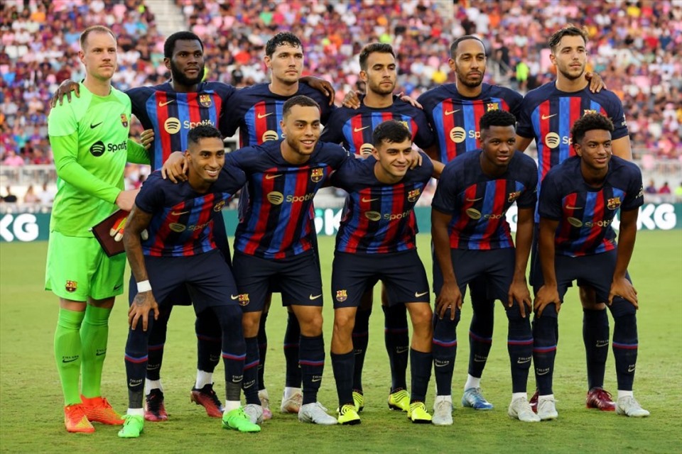 Đội hình du đấu của Barca tại Mỹ có nhiều gương mặt mới. Ảnh: AFP